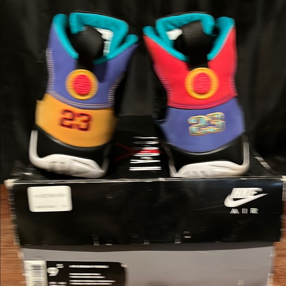 Nike Red and Blue Sneakers Vibrant Design